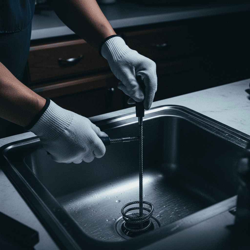 Professional drain cleaning service