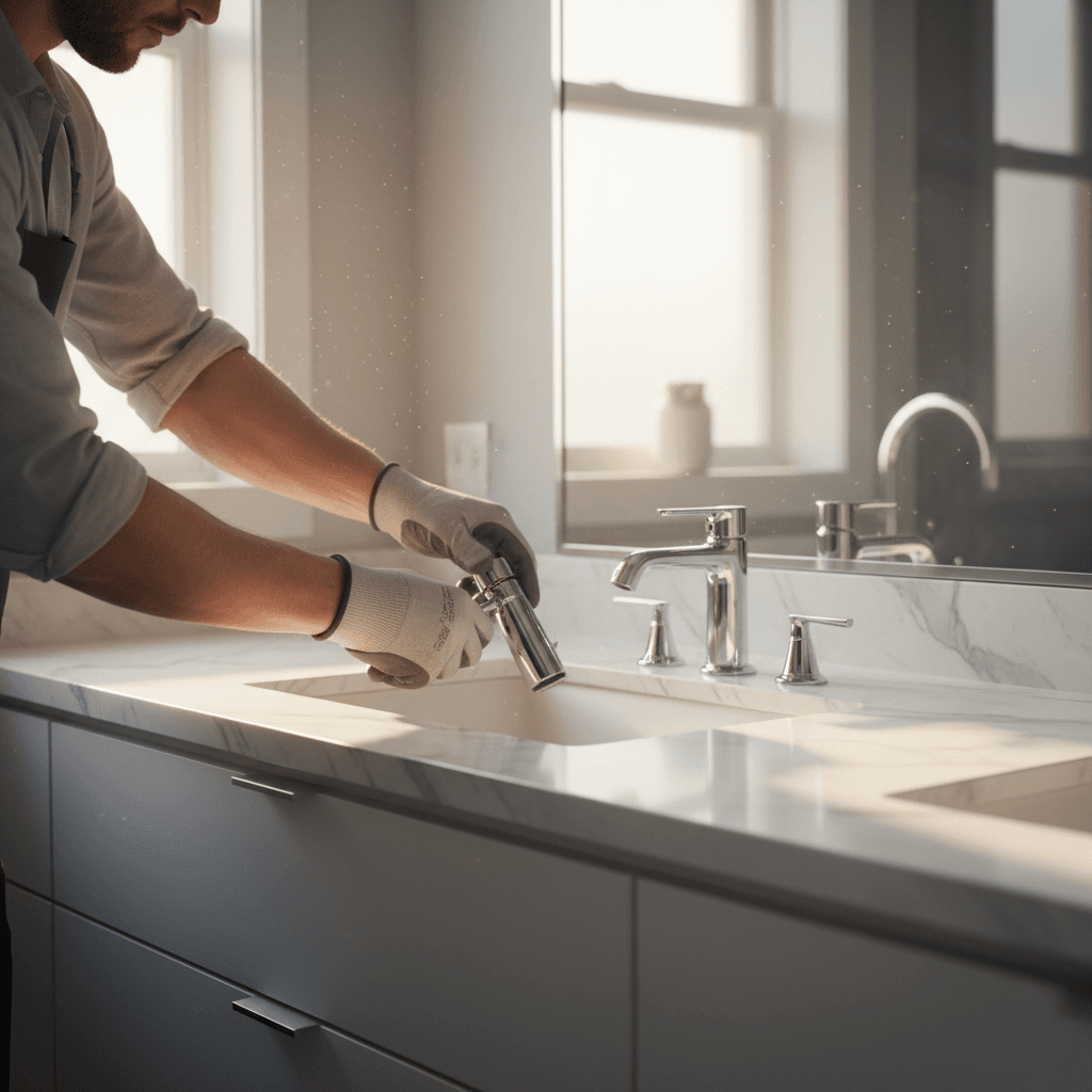 Bathroom fixture installation
